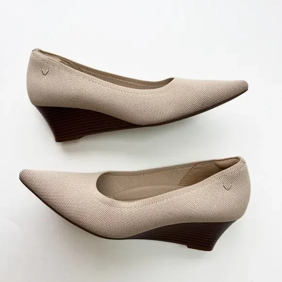 VIVAIA Aria Wedge Pro Pointed Toe Wedge Heel Shoes Almond EU 41 - Picture 3 of 8